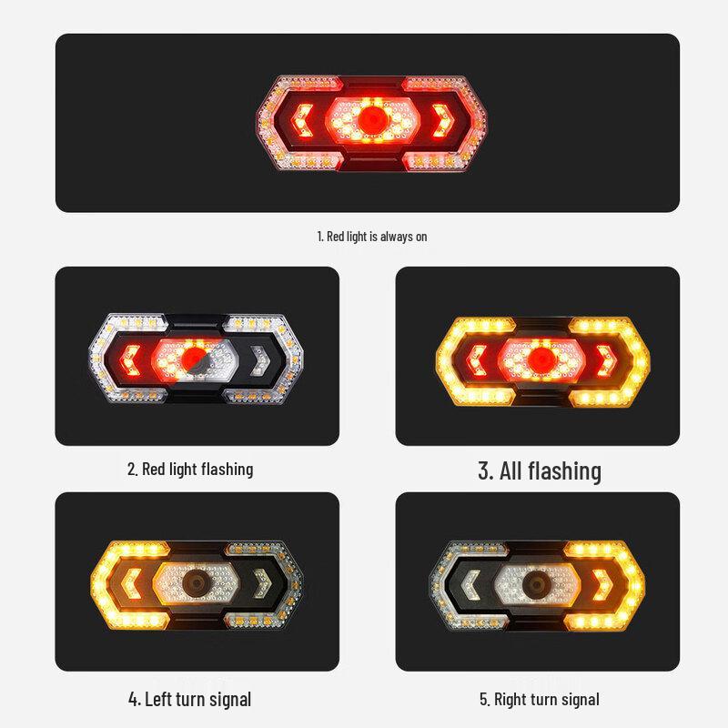 GEETHA Remote Control Bicycle Tail Light with Turn Signals and Horn