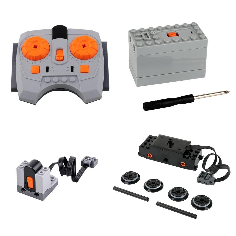 MOC Power Functions Pezzi Blocchi da Costruzione Binario Treno Motore Scatola Batteria Ricevitore Telecomando Infrarossi M-motor per Legoeds