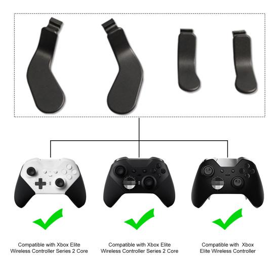 4 PCS Metal Gaming Performance Replacement Paddles Enhance Handle Pick for Xbox Elite