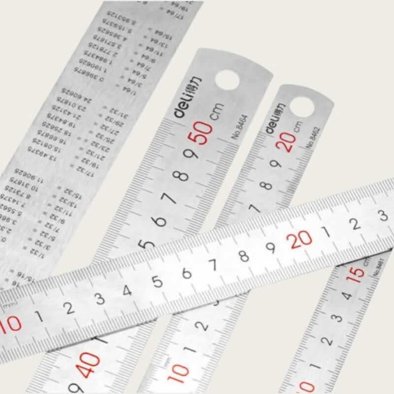 Deli 100cm Stainless Steel Ruler