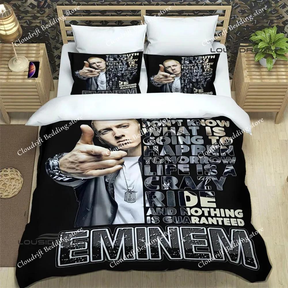 Eminem Hip -hop Singer Print Bedding Sets Exquisite Bed Supplies Set Duvet Cover Comforter Set Bedding Set Luxury Birthday Gift0