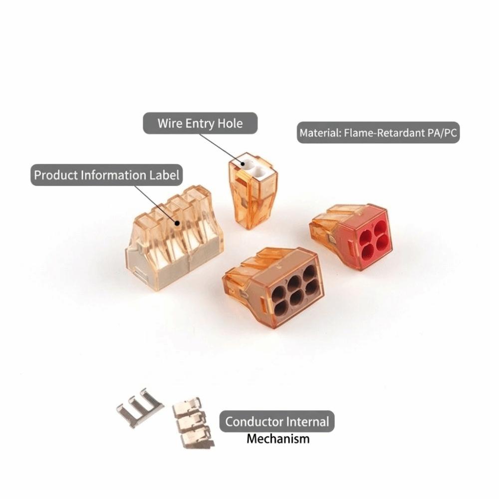 10PCS Push In Quick Terminal 2/3/4/5/6/8 Pin Splice Terminal Electrical Connector Electrical Wiring