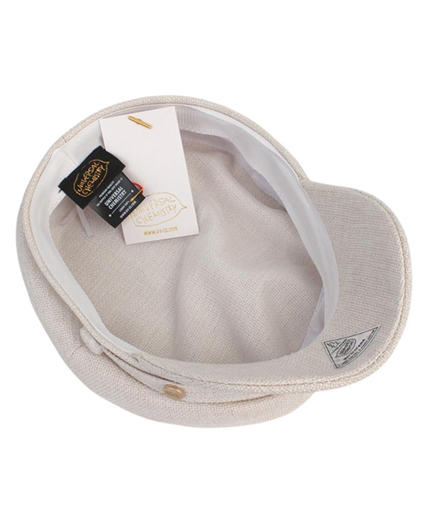 Yunibeosyeolkemiseuteuli Linen Logo Ivory Marine Cap