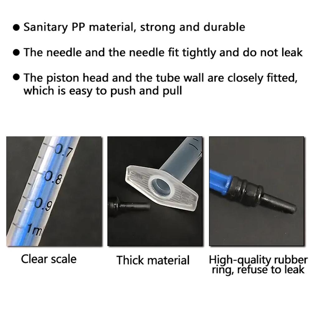 10PCS Transparent 1ml Syringe Without Needles For Industrial Adhesives Glue Soldering Plastic Pet Feed Syringe Tool