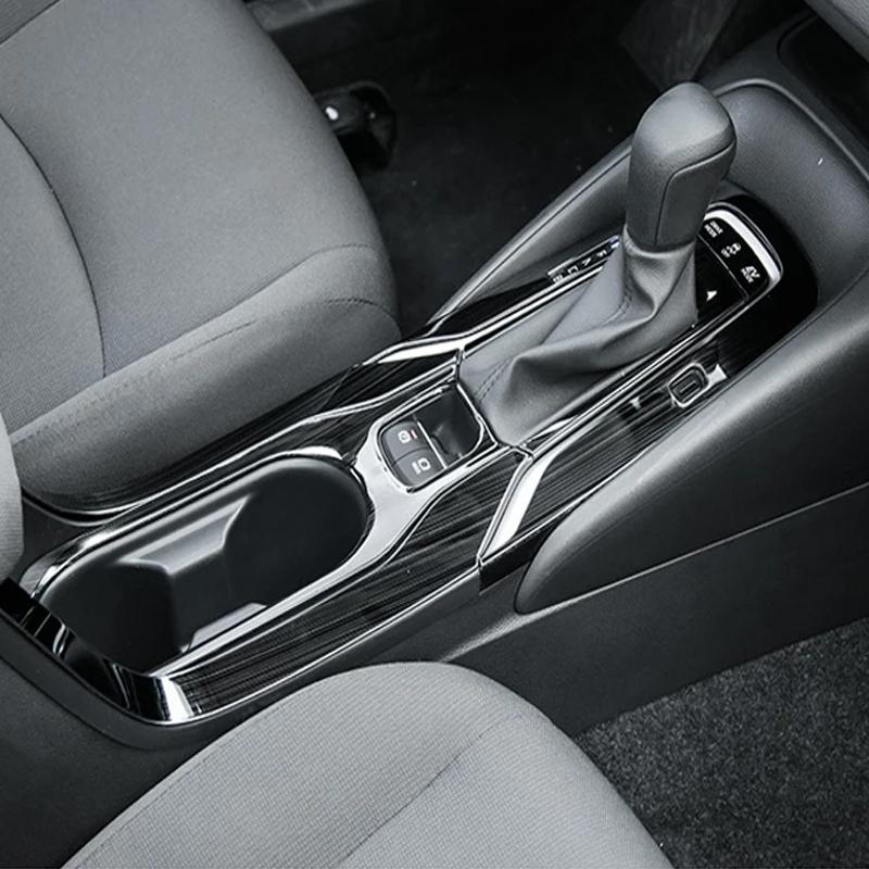 LHD For Toyota Corolla E210      2024 2025 Hybrid steel Car Central Console Gear Shift water cup Panel Trim