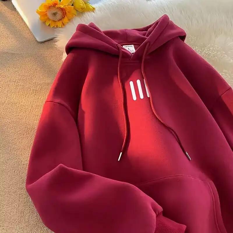 Couple Vintage Loose Hooded Sweatshirt For Men Women Autumn Winter