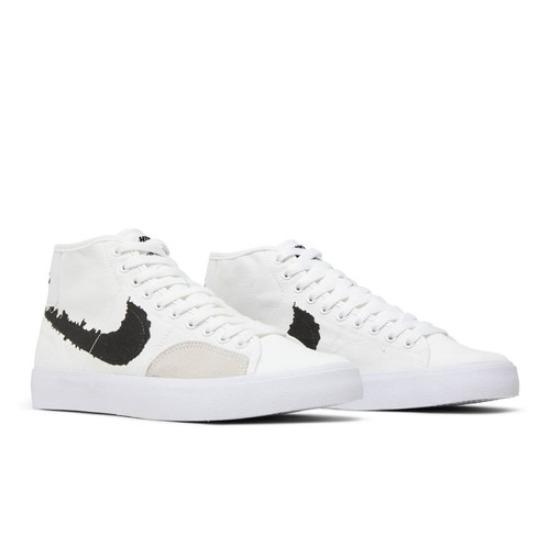 Nike Sb Blazer Court Mid Premium Unisex White Black DM8553-100
