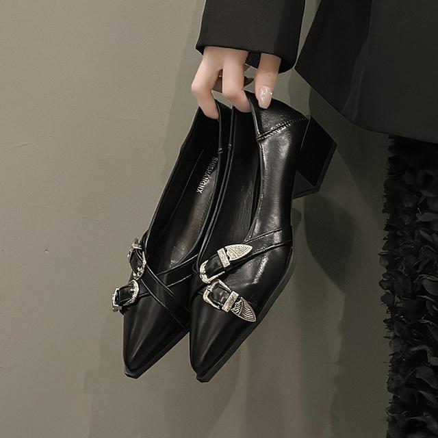 

Женские модные милые удобные весенние туфли без шнуровки на высоком каблуке, женские повседневные темно-синие туфли-лодочки на высоком каблуке, женские сандалии для женщин 39 чёрный