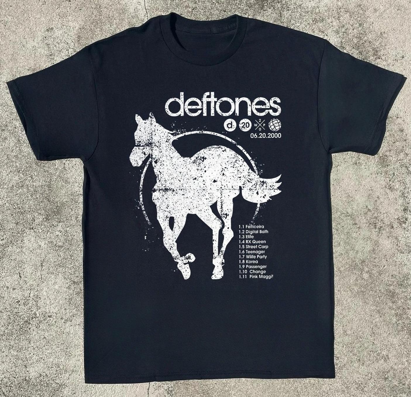 

Футболка из альбома Deftones White Pony Trackslip Метал-группа 3D-печать Унисекс Футболка Рубашка Y2k Ретро Уличный Топ S