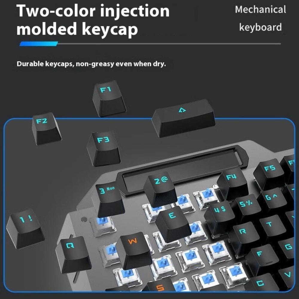 Mechanical Keyboard, Wired Mouse Set, Game Computer, E-sports, Green Axis, Wireless Keyboard and Mouse Special