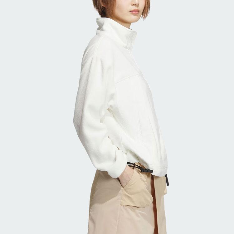 Adidas City Escape Loose Fit Sweatshirt Women Jacket Han-Jade-White JE8582