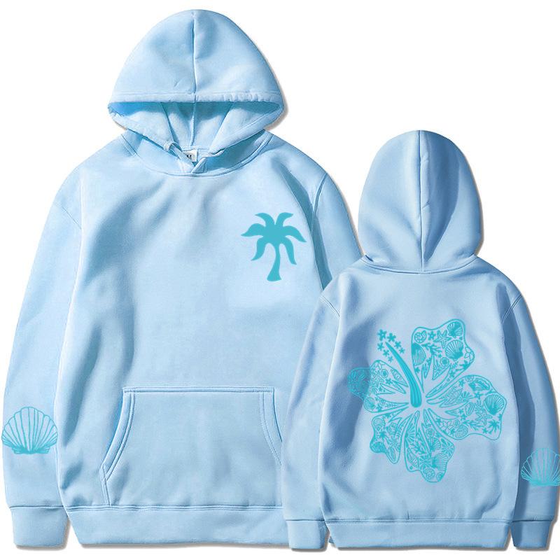 Podzimní Zimní Móda Volná Dámská Mikina Růžový Květinový Vzor Tištěná Ležérní Teplá Mikina