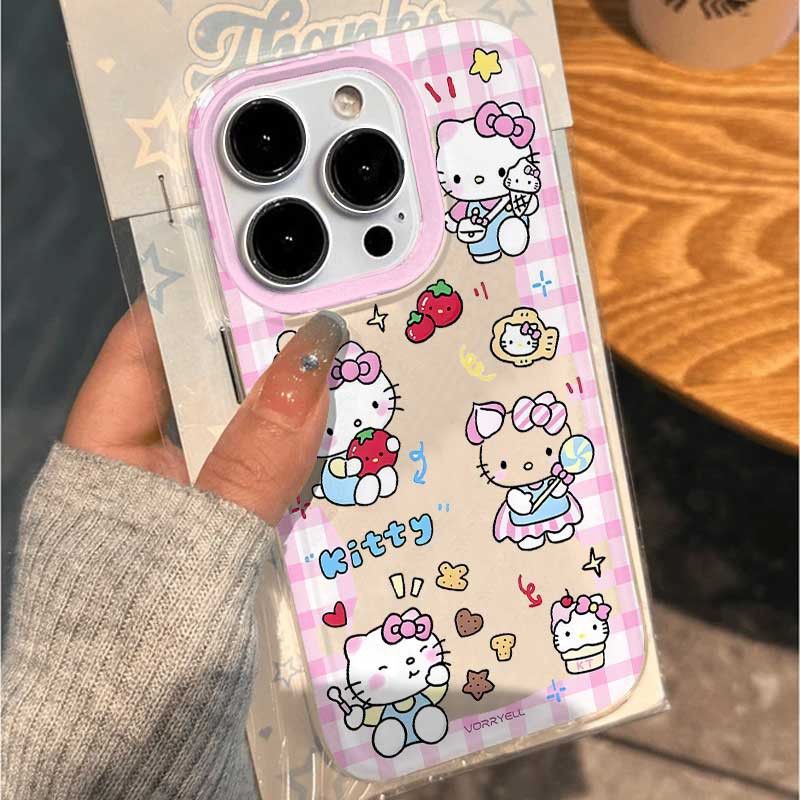 Creative KT cat for apple 17promax transparent 16 15 14 space shell 15pro soft shell 13 cute