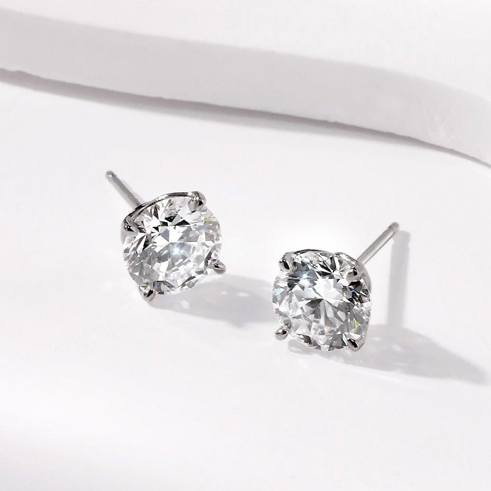 Kolczyk 14K Haze 6-kłowy z diamentem laboratoryjnym - 2mm