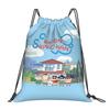Custom Crayons Shins Chans Drawstring Bag Men Women Portable Gym Sports Sackpack Cartoon Shopping Storage Backpacks