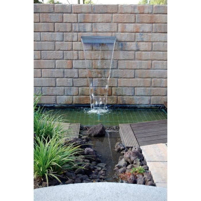Edelstahl-Wasserklinge Niagara 60 mit LED-Beleuchtung für Gartenteich - UBBINK