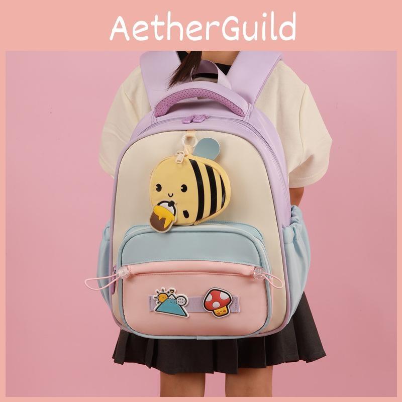 Bag School Kids With Cartoon Bee Design And Lightweight Nylon For Preschool