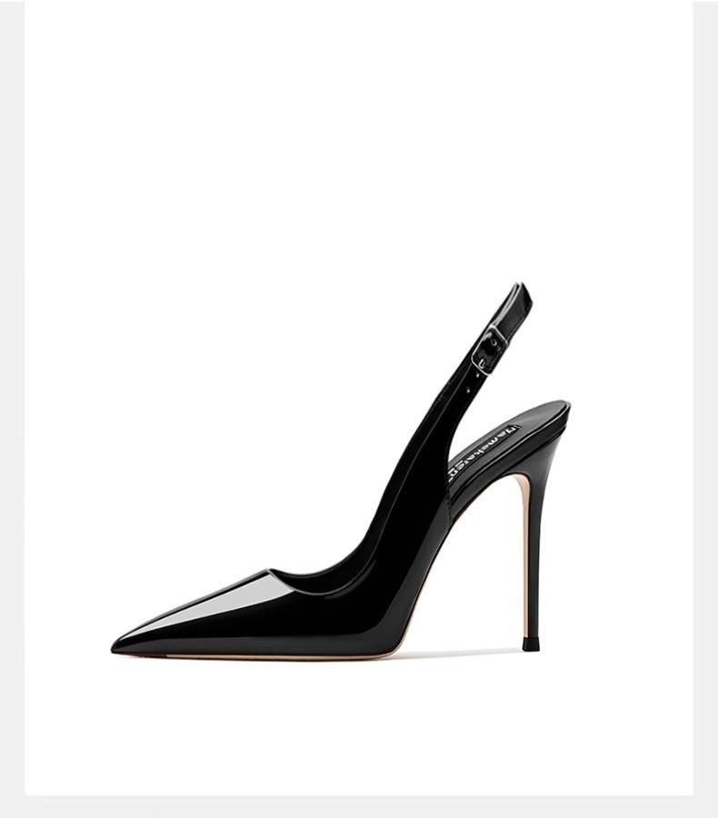 Sexy High-Heel-Sandalen mit spitzen Zehen Elegante Pumps 2026 Sommer Lackleder Riemchen Modische Partykleid Damenschuhe