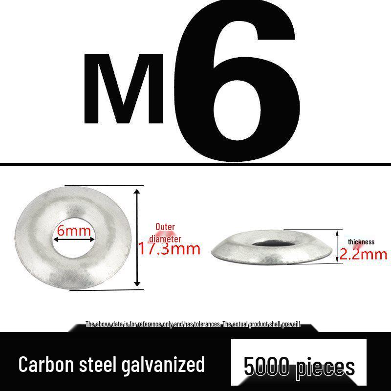 M4 M5 M6 Galvanized Fish Eye Concave-Convex Bowl-Shaped Washer for Screws and Rivets