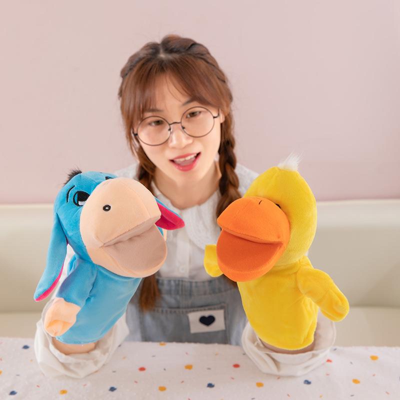 Hand Puppet Toy Animal Hand Soothing Doll Show Lion Can Open Mouth Animal Doll Kindergarten Lecture Props