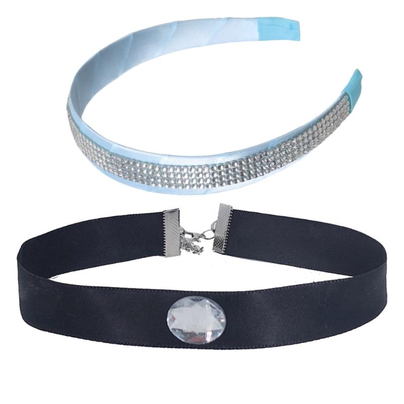 

Модна пов язка на голову з стразами, чокер для жінок та дівчат, аксесуар для косплей-костюма, для різних випадків, для всіх вікових груп