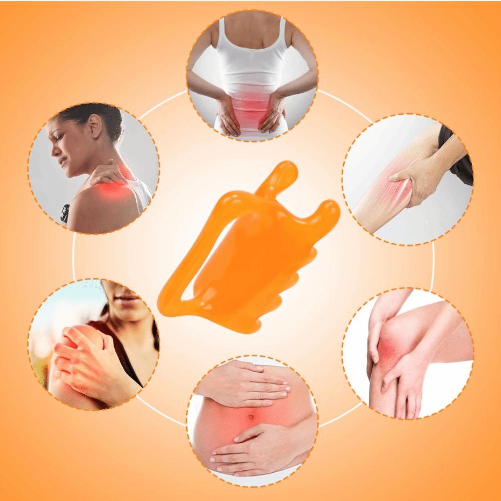 Resin Fascia Cellulite Massager Amber Muscle Massage Comb Fascia Massage Comb  For Shoulder Back