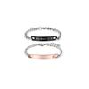 Crown Heart Zirconia Engravable Titanium Steel Couple Bracelet - Valentine's Day Gift