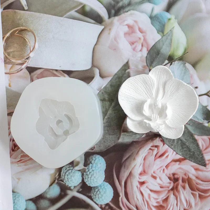 3D Blume Schmetterling Orchidee Silikon Kerzenform Formen Kerzendekoration Formen Gips Tropfenkleber Dekorationsform