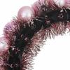 Christmas Ball Wreaths 2 pcs Pink 33 x 33 x 7 cm Polystyrene