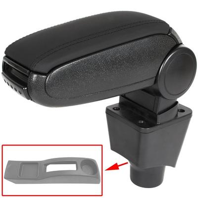 Dacia Sandero I 08-12 Armrest SET BLACK ECO LEATHER + Installation Kit