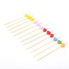 50/80/100PCS 9/12cm Disposable Bamboo Fork Twisted Party Buffet Fruit Desserts Pick Skewer Food Cocktail Sandwich Fork Stick