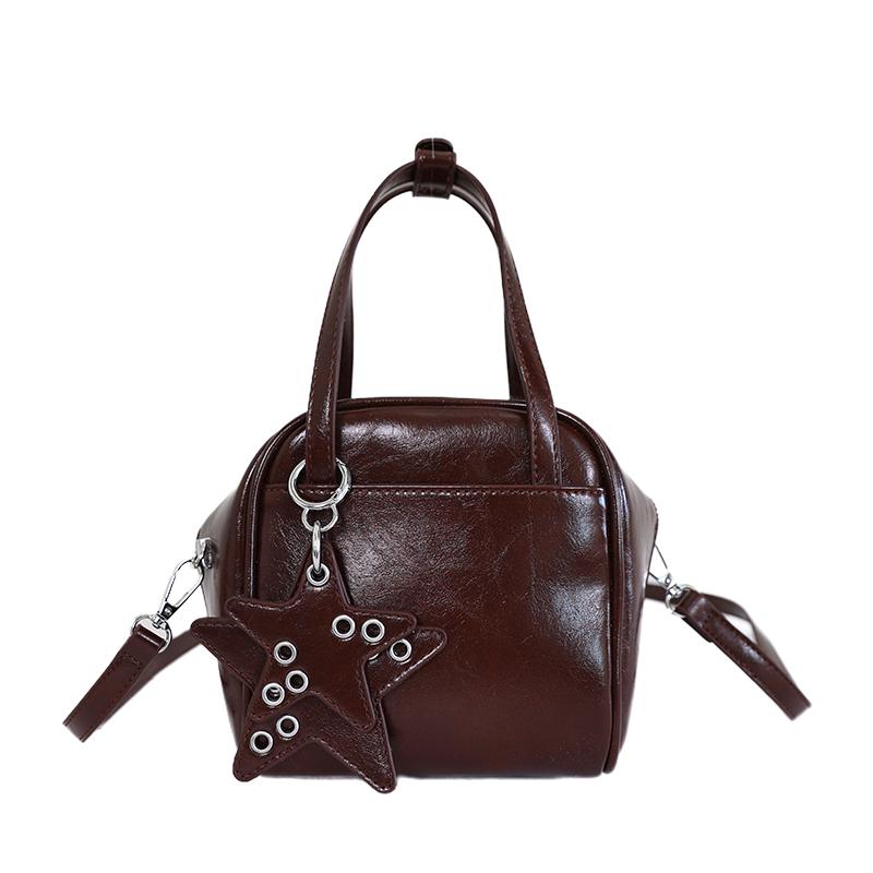 

Fashion Star Pendant Ladies Handbag Personality Diamond Single Shoulder Bag Women s Candy Color Crossbody Bag коричневый