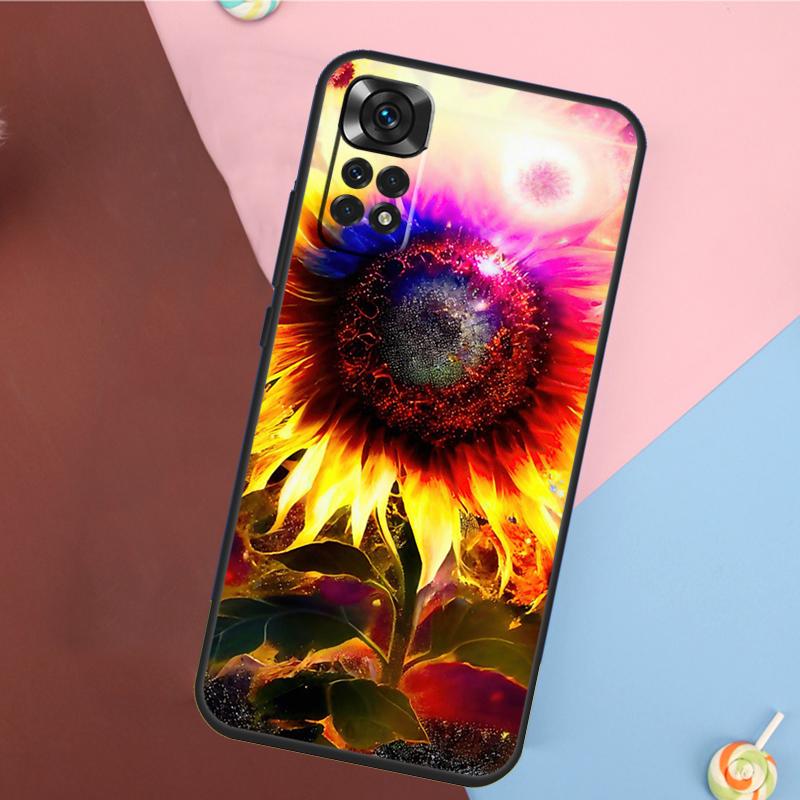 Beauty Yellow Sunflower Cover For Xiaomi Redmi Note 13 Pro 14 12 11 9 10 9S 10S 11S 12S Redmi 10C 12C 13C 14C Case
