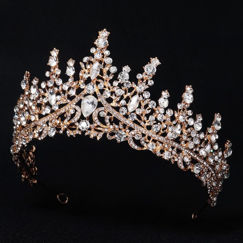 Luxury Atmospheric Princess Crown High Inlaid Queen Hair Bride Headwear