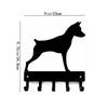 Iron Key Holder Wall Mounted for Keys Towels Coats Miniature Pinscher Dog Breed