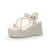Platform Sandals Women's 2025 Summer New Fashion Versatile 10cm Height Increase Women's Shoes Wear Casual Muffin Cold Slippers