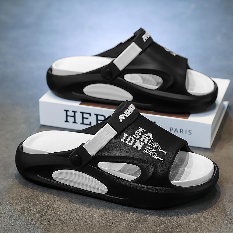 Soft and Comfortable Thick Bottom Sandals Beach Shoes Wear Resistant Indoor and Outdoor Bathroom Unisex Mens Slippers Fashion