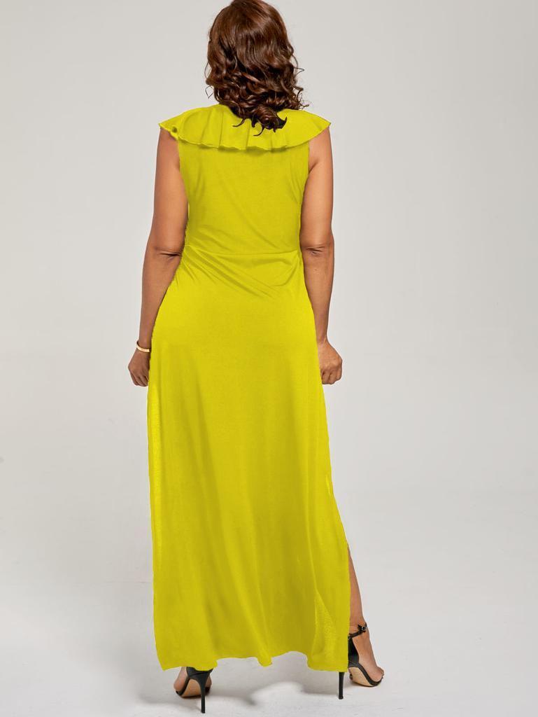 Wunderschönes Plus-Size Damen Lang Spaghettiträger Strandparty Abendkleid Für Alle Anlässe
