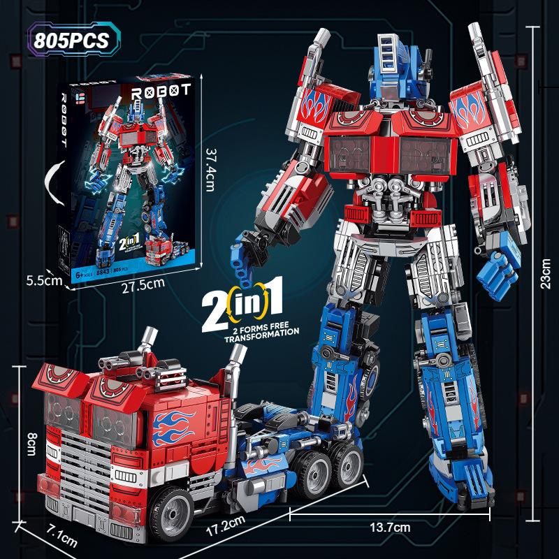 Transforming Race Cars Building Blocks Prime Trucks Trailers Robots Kits Child Kids Toys For Boys Adults Christmas Gifts
