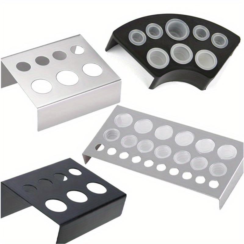 7 Holes Tattoo Ink Cup Holder Stand Tattoo Tool Pigment Black Container Makeup Accessories for Body Art Supplies