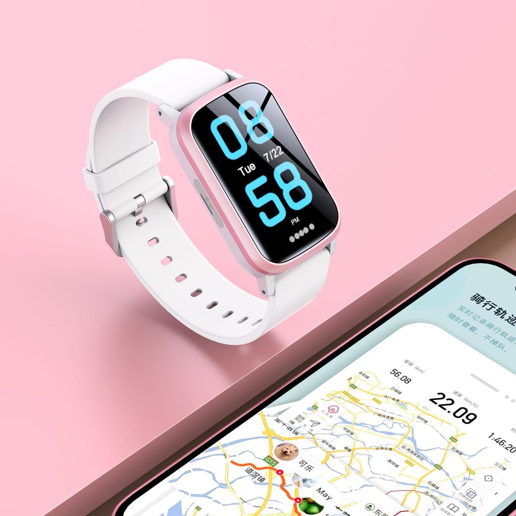 GPS 4G Wifi Video Waterproof Bracelet Watch FA58 Pink