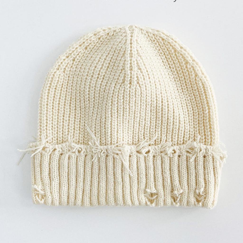 Knitted Hat, Children's Woolen Hat, Perforated Hat, Versatile And Eye-catching, Small Face