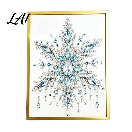 Decorative Art Supplies DIY Christmas Tree Jewelry Craft Kit Faux Crystal Bead Ornament Making Handmade Workshop Tools Set for Kids Adults Creative