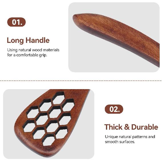 Wood Honey Drizzler 3PCS, Honey Dipper Sticks Wooden Honey Comb Honey Stick Small Honey Dipper Spoon Syrup Dippers for Honey Jar Dispense Drizzle
