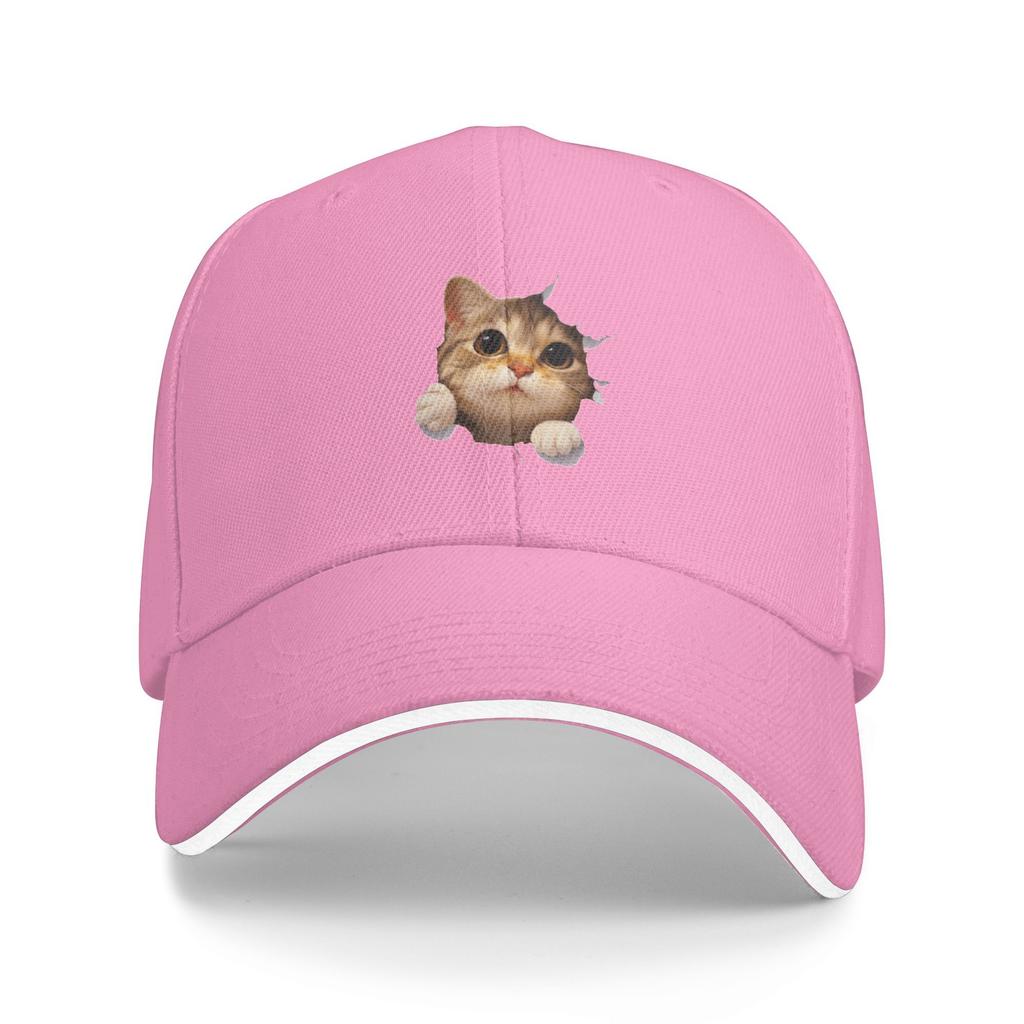3D Katze Sonne Baseballkappe Sommer Unisex-Teens Design Trucker-Mütze Sonnenschutz Angepasste Retro Kpop Rock Baseballkappen