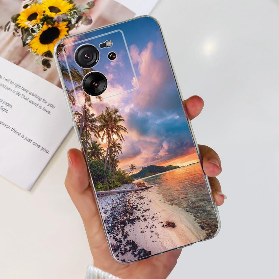For Xiaomi 13T Pro Case Luxury Painted Back Cover Clear Silicone Phone Case For Xiaomi Mi 13T Pro 13TPro Soft Fundas 6.67'' Bags