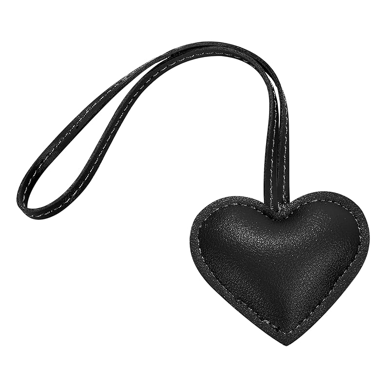 

[tonecraft] heart bag charm simple orthodox Popularity Fashionable cute microfiber leather Puni Puni (black)