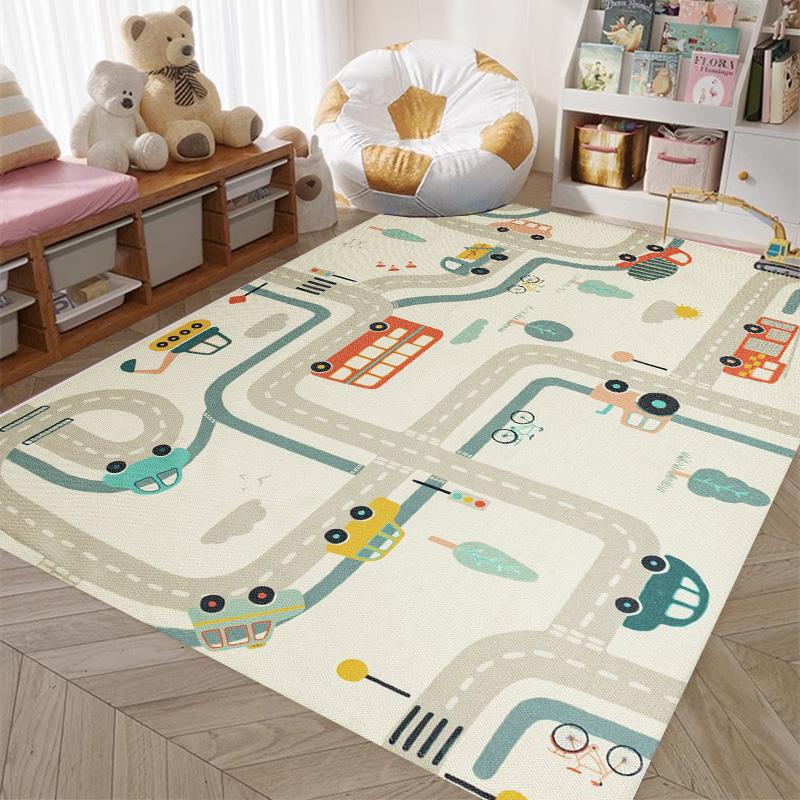 Tappetino da gioco per bambini Autostrada Città Simulazione Traffico Area Gioco Tappeto per Casa Soggiorno Camera da Letto Divano Bambini Tappetino Antiscivolo
