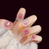 24Pcs Short Square Fake Nails Cloud Star Pattern Full Cover Press On Nail Tips Manicure Art