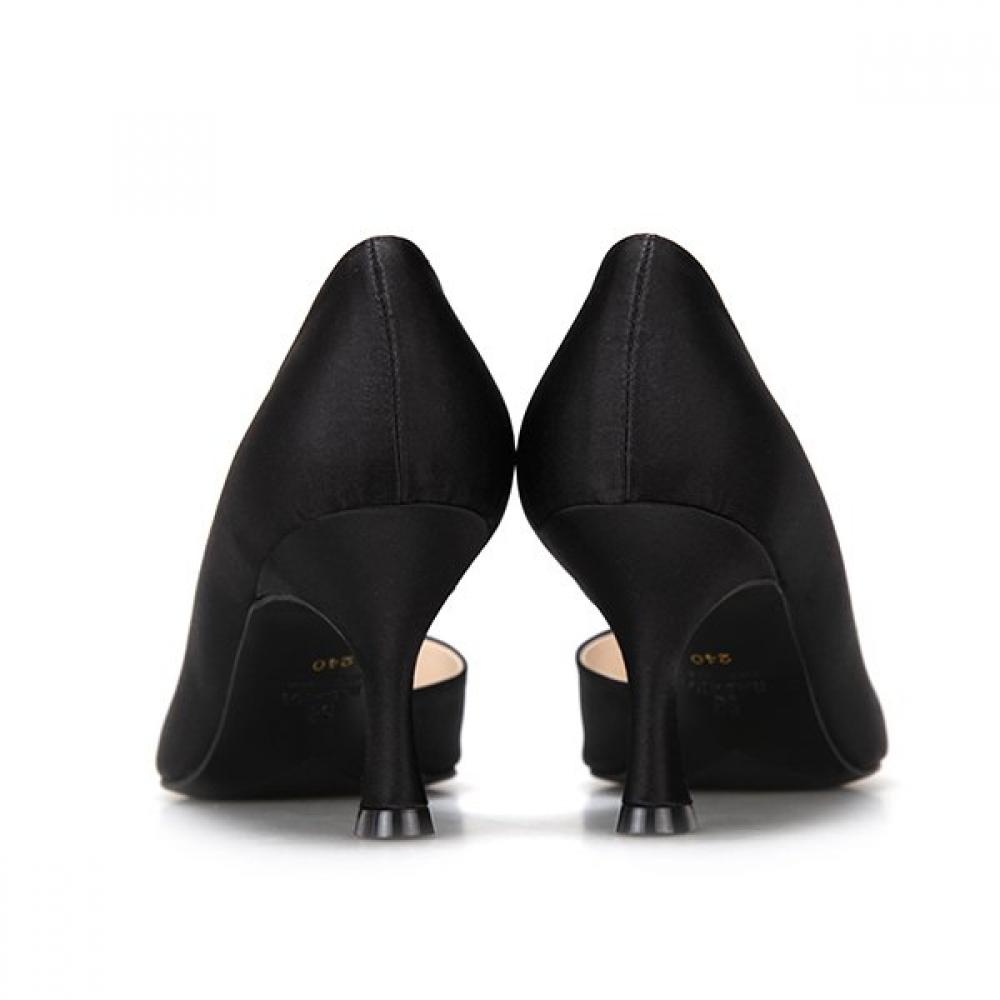 Barbara Satin Inside Open 7cm Pump Bbh201bk
